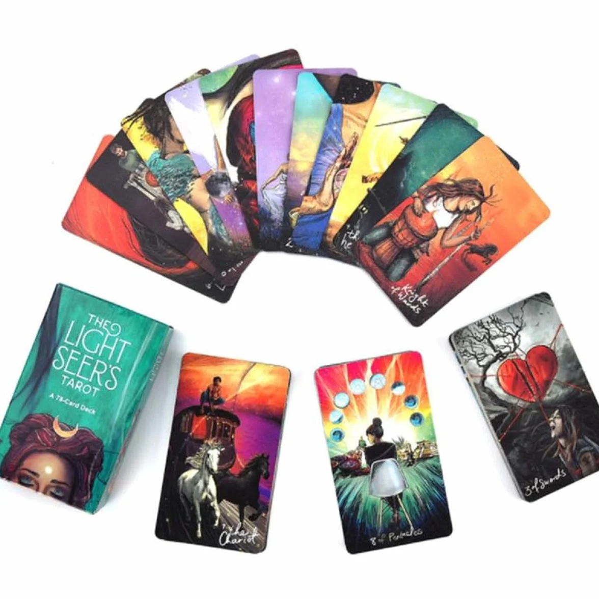 Kiwiom Rider Waite Tarot - holograficzne karty wróżenia dla początkujących, wróżby i karty losu