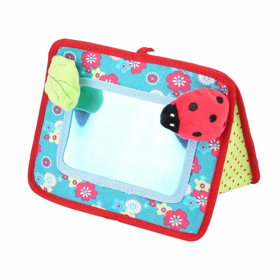 Crib and Floor Activity Mirror Toy, Safe Ring-Down Baby Cognitive Mirror Stroller Hanging Toy