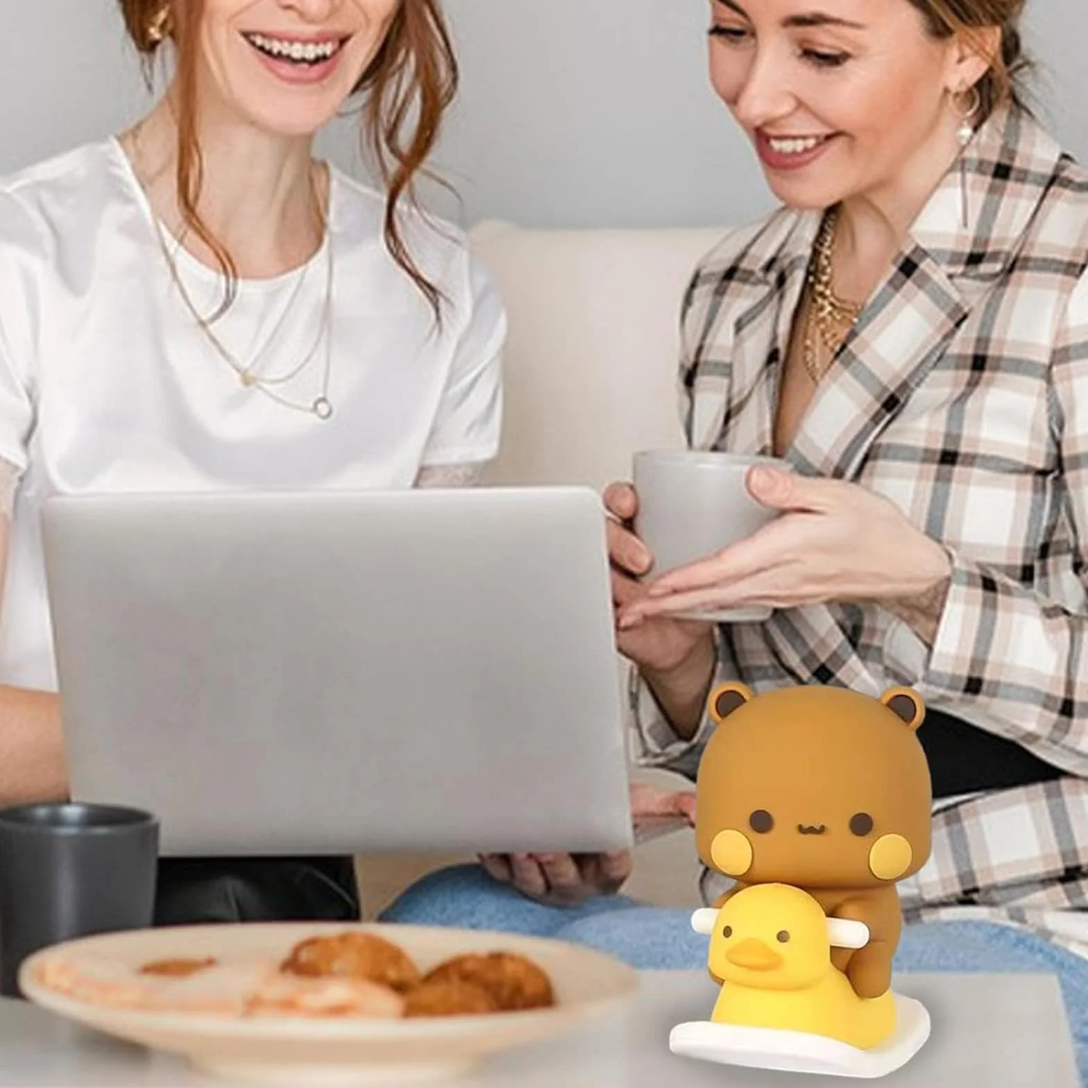 2 szt. Bubu Dudu Oscylacyjna Figurka, Śliczna Panda Dekoracja Deski rozdzielczej, Statua Niedźwiedzia Panda do samochodu, biura i domu