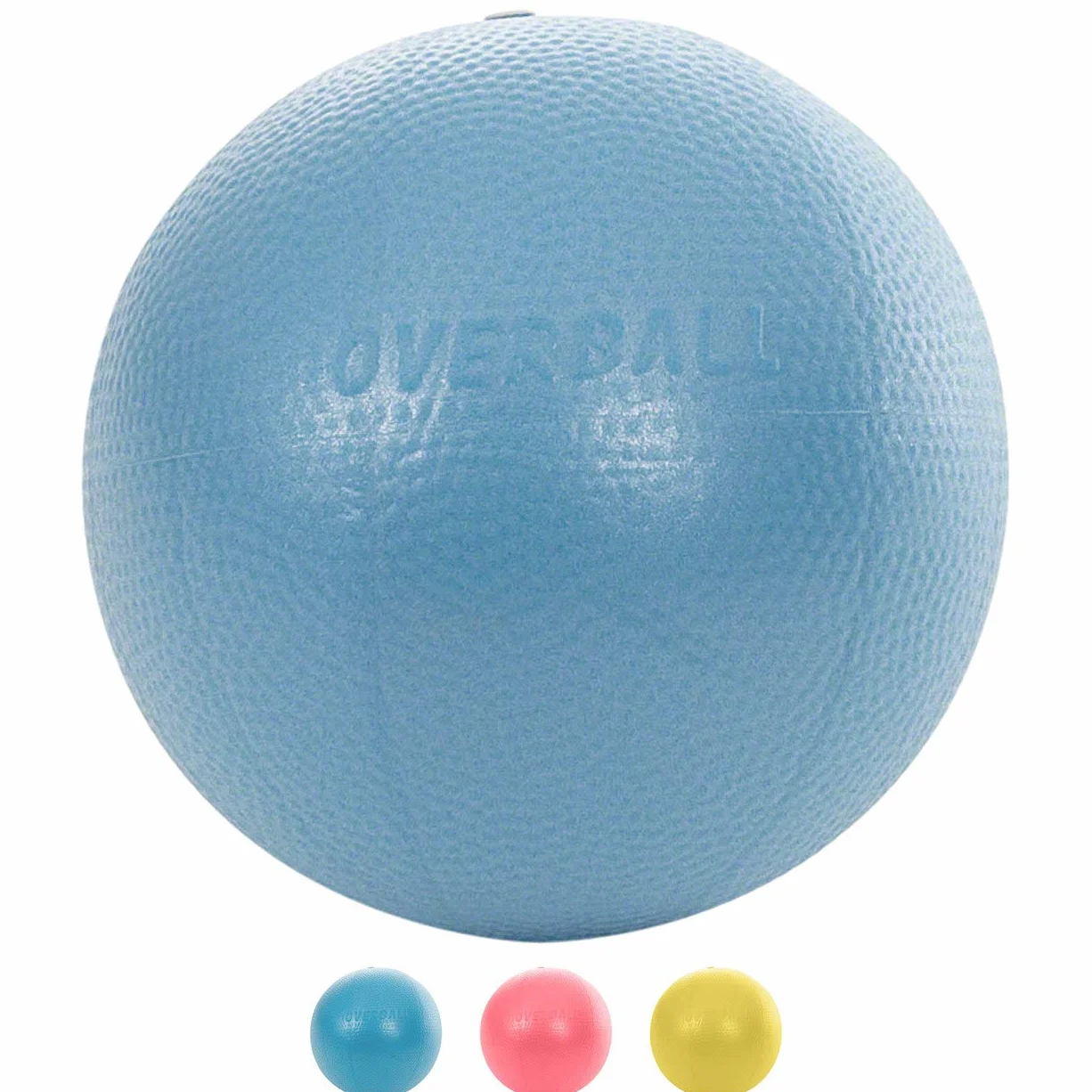 Overball 23 cm niebieska miękka przyczepna piłka