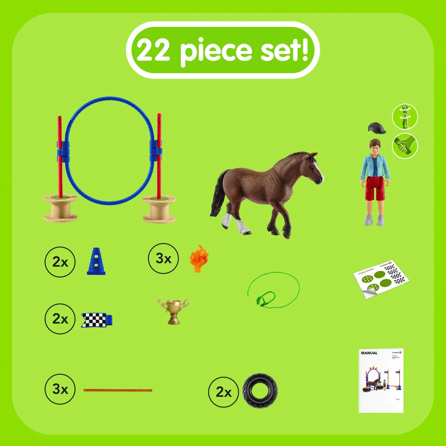 Schleich Slh42482 Wyścig Zręcznościowy Dla Kuców