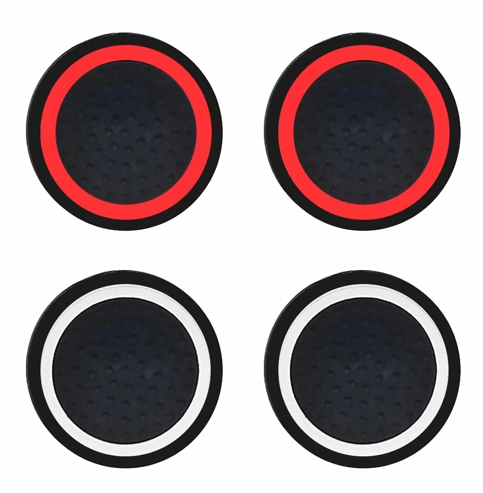 GIOPUEY Nakładki na drążki analogowe joysticka kompatybilne z Steam Deck Oled, 4-pak silikonowych nakładek na kciuki, nakładki na joysticki, etui ochronne, miękkie antypoślizgowe - Czarny/Czerwony+