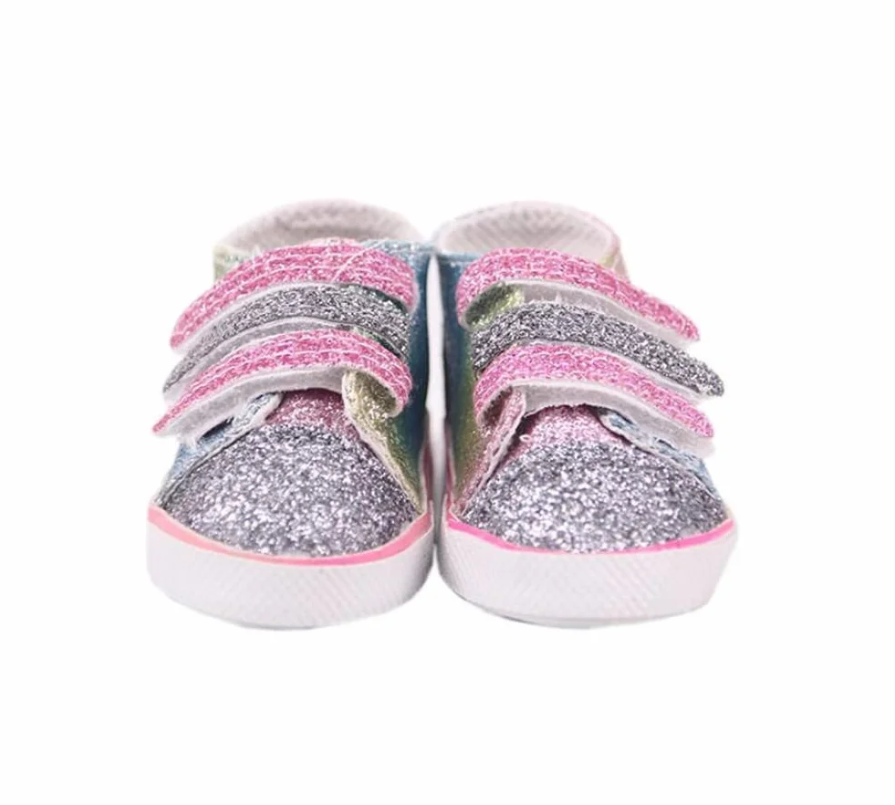 Buty dla lalek trampki z cekinami akcesoria dla American Girl Doll 45 cm