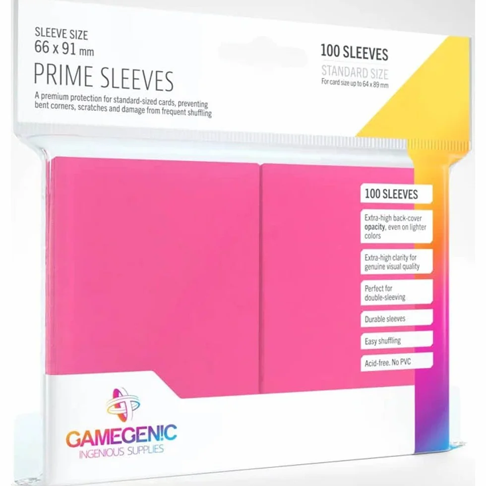 Gamegenic GGS11024ML Prime Sleeves (100-Pack), Pink