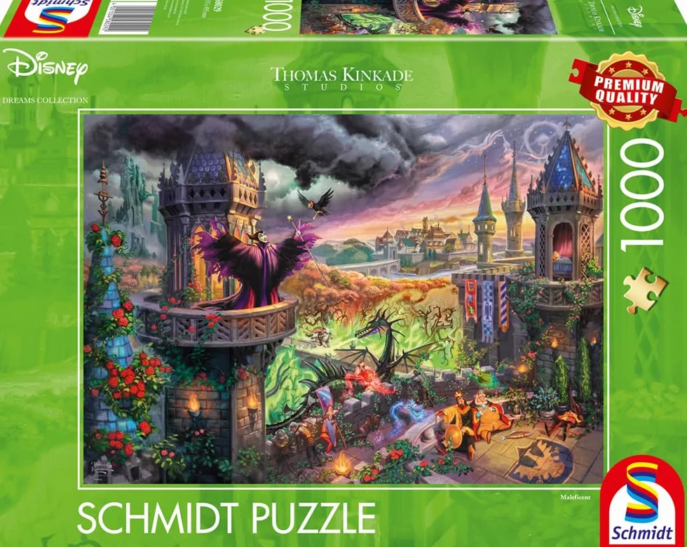 Schmidt Spiele 58029 Thomas Kinkade, Disney, Maleficent, 1000 piece puzzle