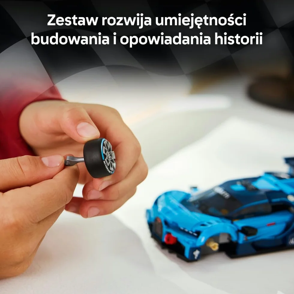 LEGO Speed Champions Hipersamochód sportowy Bugatti Vision GT, zabawka konstrukcyjna dla dzieci w wieku od 9 lat, pomysł na prezent dla chłopców, dziewczynek i miłośników samochodów 77253