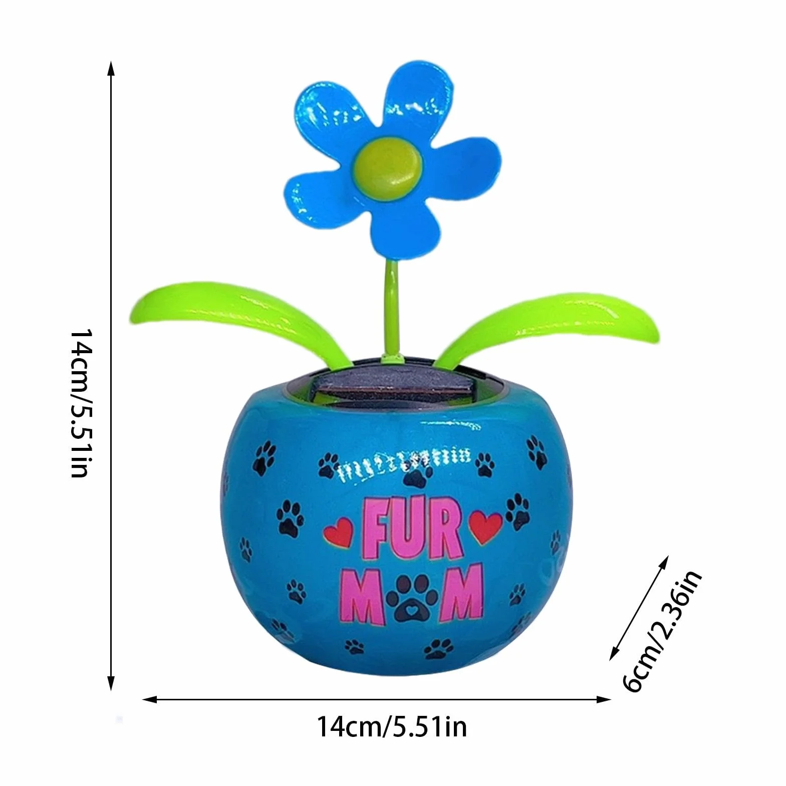 Kwiatowa dekoracja deski rozdzielczej | Ozdoby samochodowe Bobblehead - Auto Dancing Ornament Shaking Flower Solar Ornament dla entuzjastów samochodów