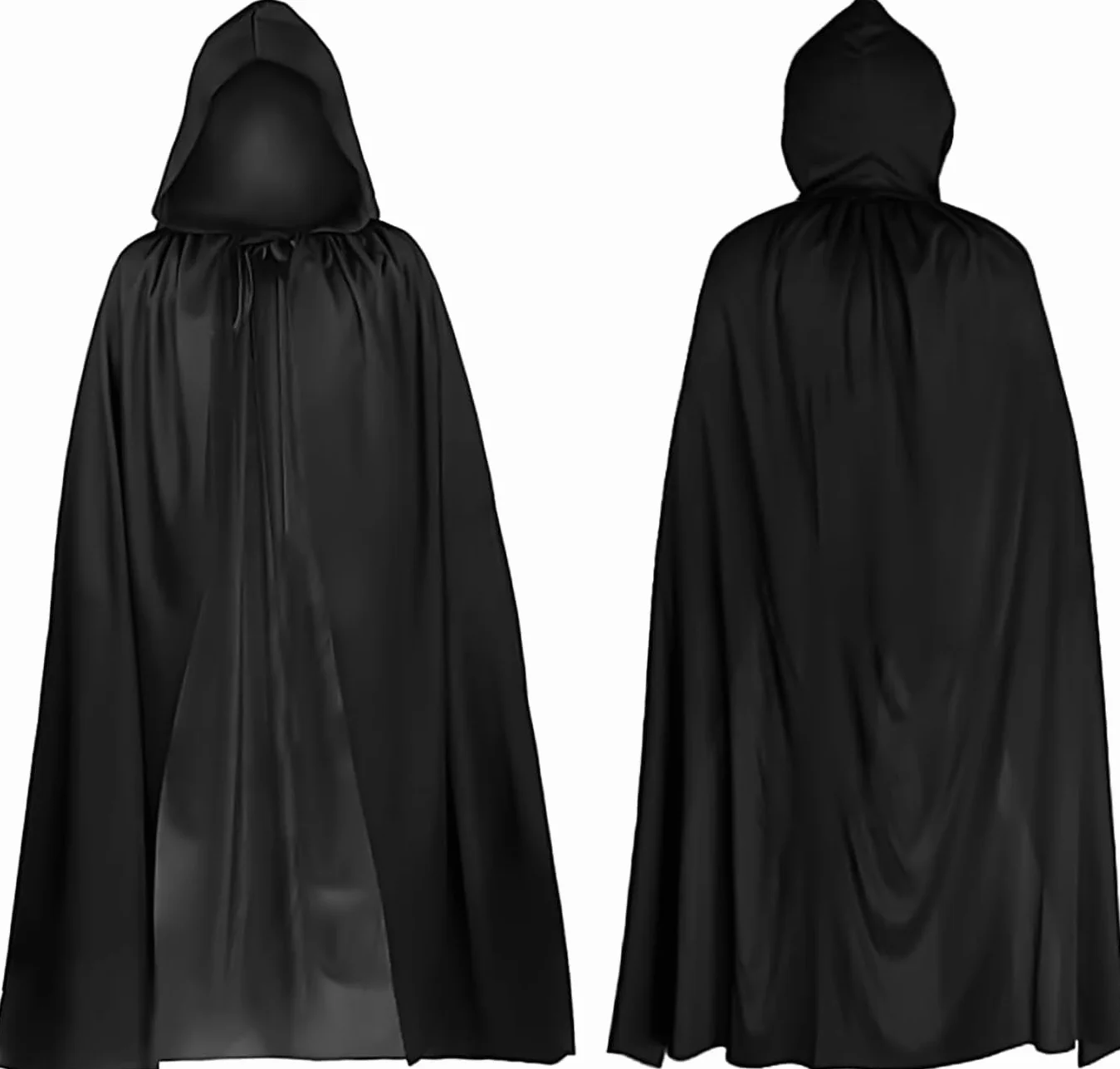 YXHZVON Dziecięca peleryna z kapturem, na Halloween, czarodziejska peleryna dla dzieci, czarna peleryna z kapturem, na bal absolwentów, Halloween, dla dorosłych i dzieci, fantazyjny kostium (120 cm)