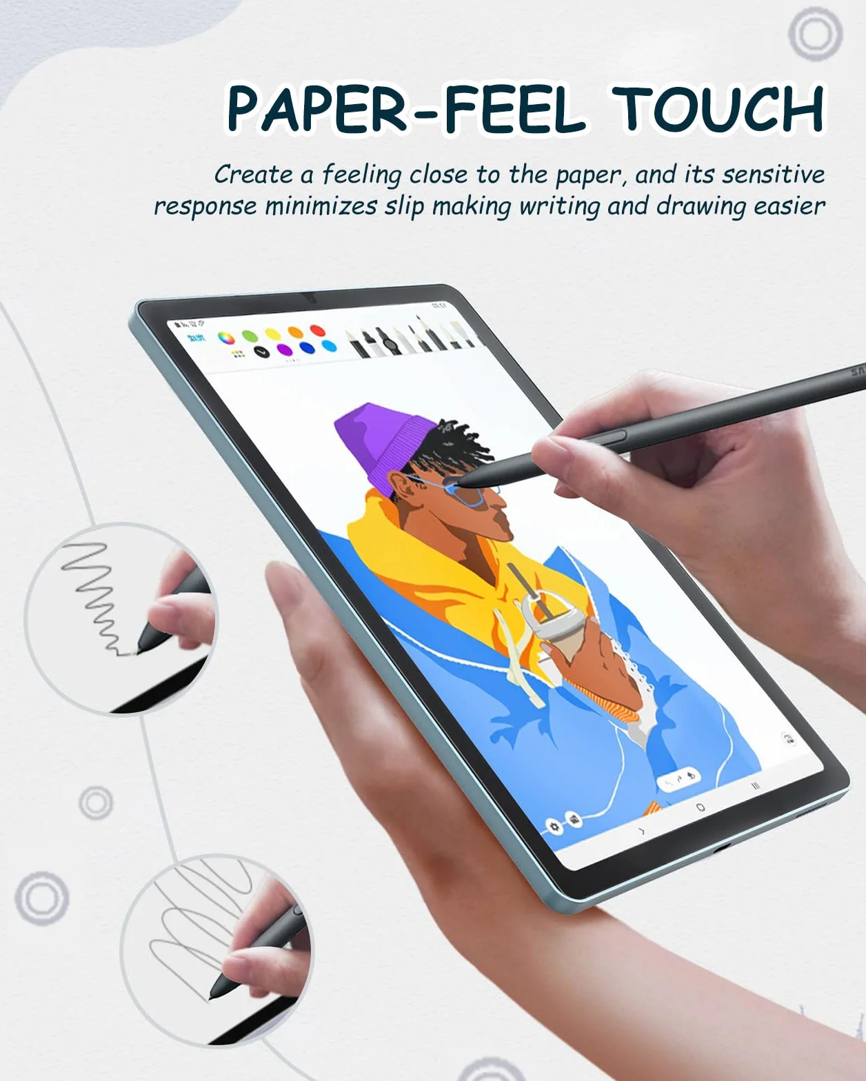 TiMOVO 2 Pack Paper Screen Protector for Galaxy Tab S6 Lite 10.4 Inch(2022/2020) Tablet, Anti-Scratch PET Film Screen Protector for Samsung Tab S6 Lite, Write and Draw Like on Paper Easy to install