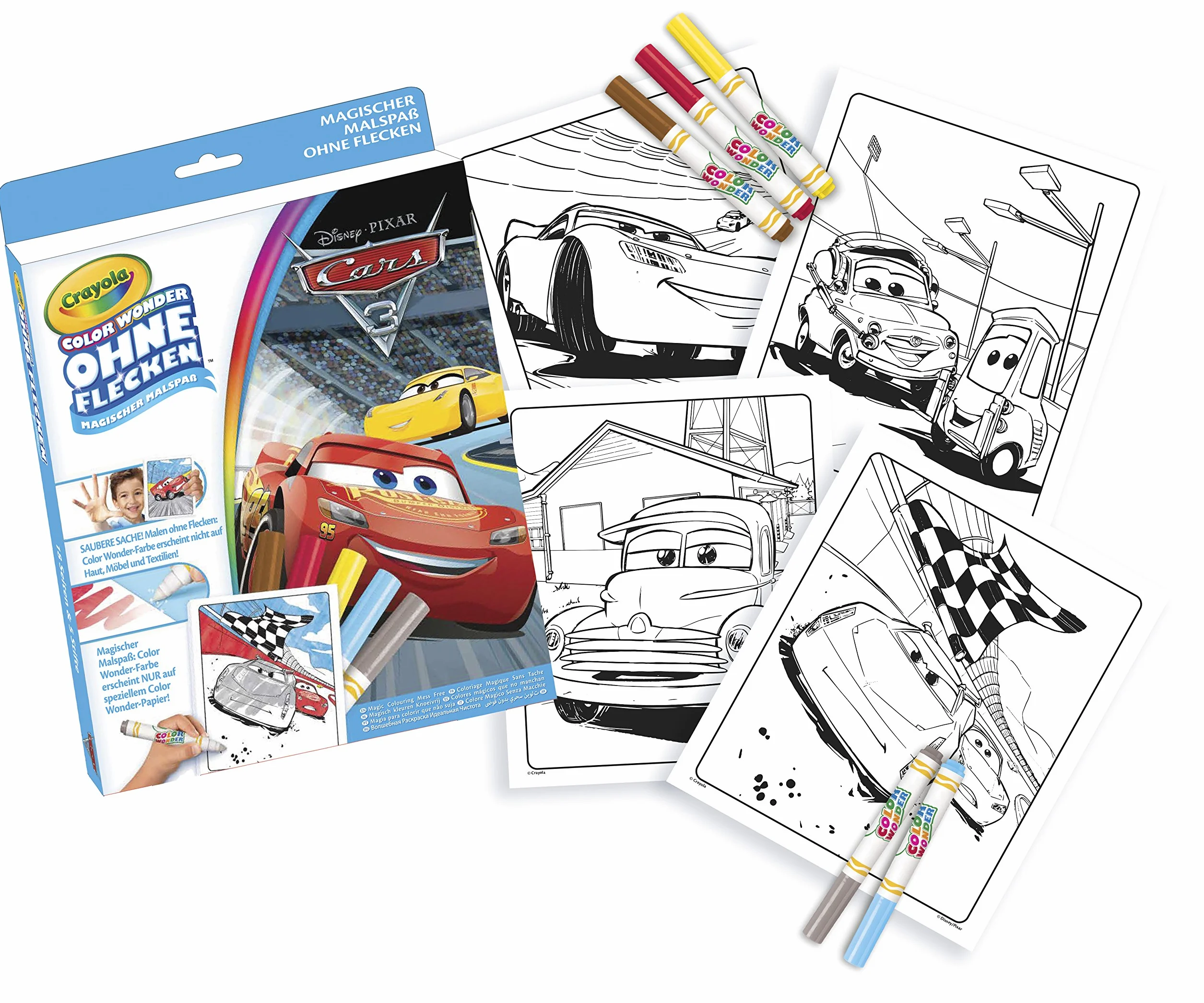 Crayola 12803.4100 Disney Pixar Color Wonder-Cars 3 kolorowanka