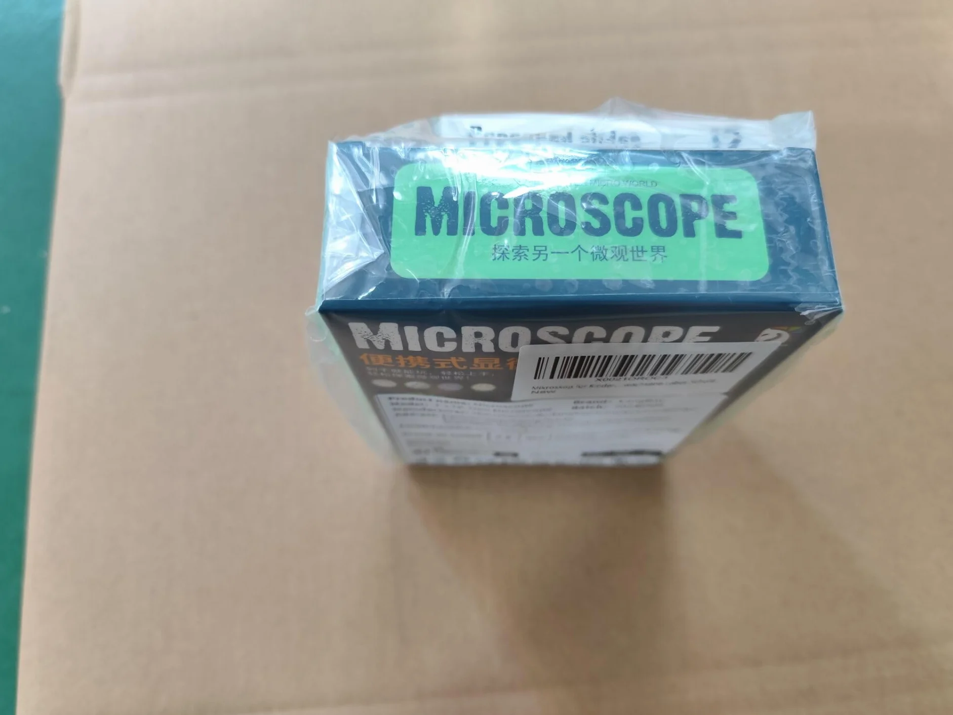 LangRay Mikroskop dziecięcy 60X-180X LED, 12 kieszonkowych szklanych drzwi, przenośny, kieszonkowy mini mikroskop do szkoły eksperymentalnej dla dzieci