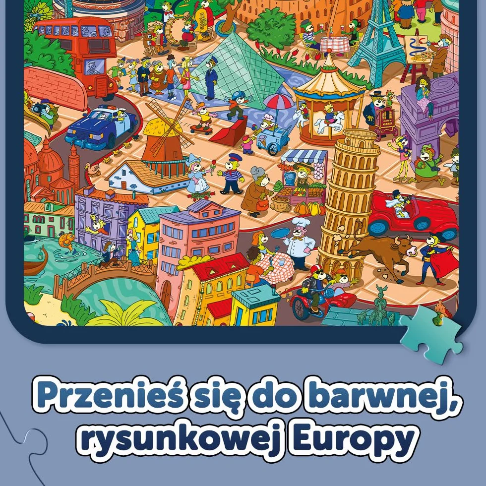 Trefl - Puzzle Spy Guy Lost Items: Europa - 500 Elementów, Zostań Detektywem i Znajdź 20 Różnic, Zagubione Przedmioty, Kreatywna Rozrywka dla Dorosłych i Dzieci od 10 Lat