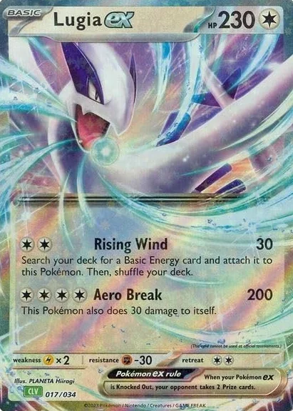 Pokemon - Lugia ex 017/034 CLV - !! Jumbo !! - Oversize - Karta kolekcjonerska - Pokemon Classic - Holo Foil - Pojedyncza karta