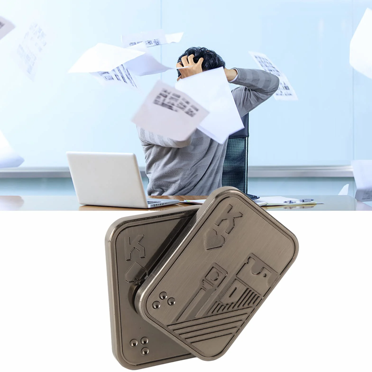 Metalowy Suwak Fidget, Mini Ergonomiczne Zabawki Biurkowe do Redukcji Stresu, dla Dorosłych i Uczniów