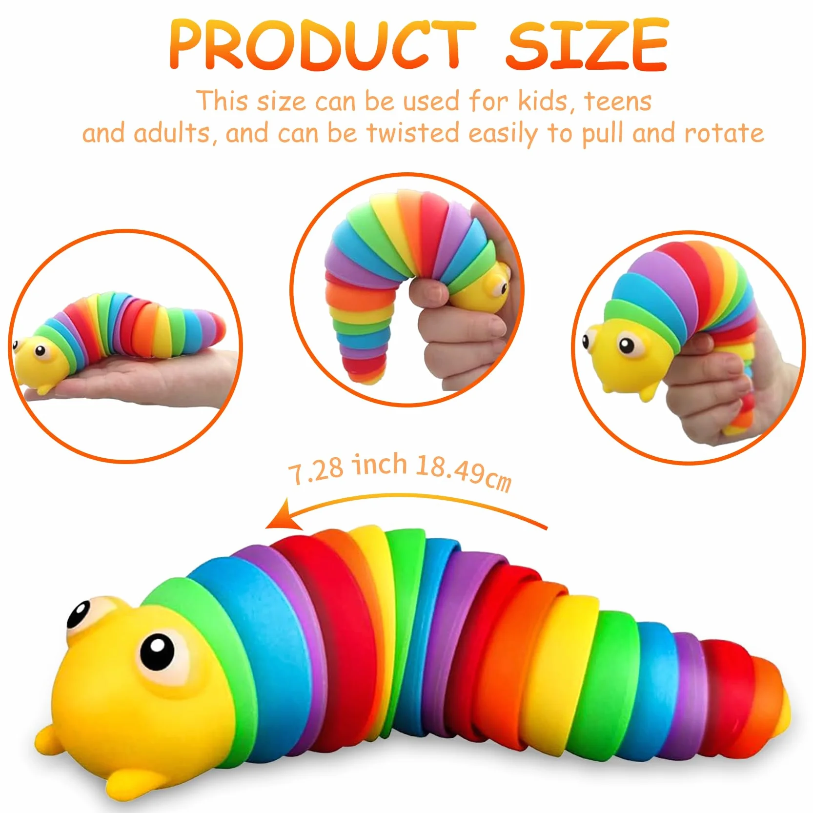 Yolistar Zabawka fidget Fidget Toys, zabawna, elastyczna, kreatywna, 3D, zabawka dla niemowląt, zabawka dla dorosłych i dzieci, autystów