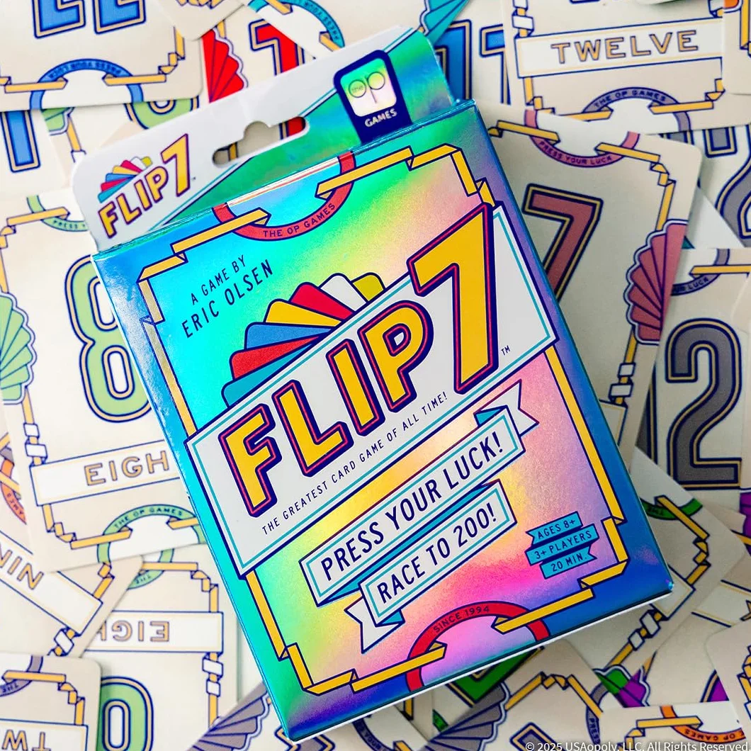 Flip 7™ Gra Karciana | Kompaktowy Rodzinny Zestaw | Połączenie Szczęścia i Strategii | Szybka do Nauczenia | 94 Karty | Zasady w Języku Angielskim
