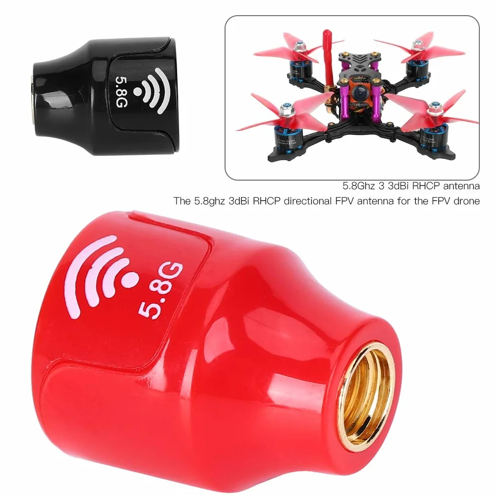 Lollipop Antena Foxeer Radia i Części 5.8Ghz 3Dbi Rhcp Antena o Wysokim Zysku dla Fpv Racing Drone Części do Zdalnego Sterowania Akcesoria (czerwony)