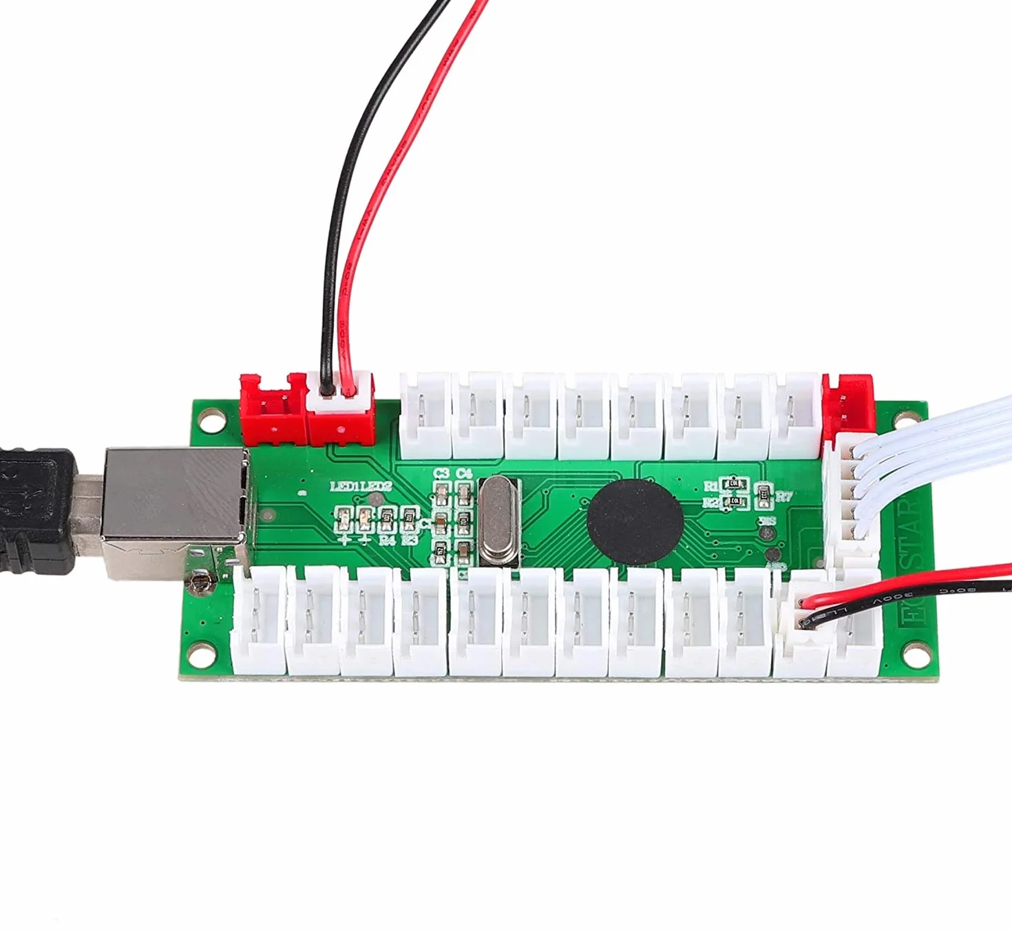 Fosiya Zero Delay Arcade koder USB PC do joysticka dla Windows & Linux & MAME & Raspberry Pi Retropie Projekty (używany 1 Player 5Pin joystick + przyciski w stylu Happ)