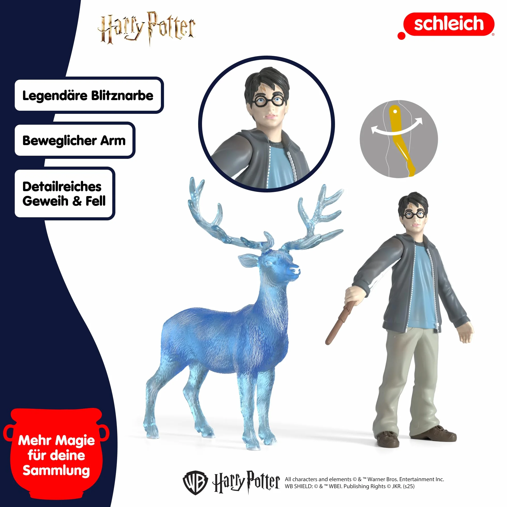 schleich 42680 Harry Potter i Patronus, od 6 lat, WIZARDING WORLD - figurka, 16 x 11 x 18 cm
