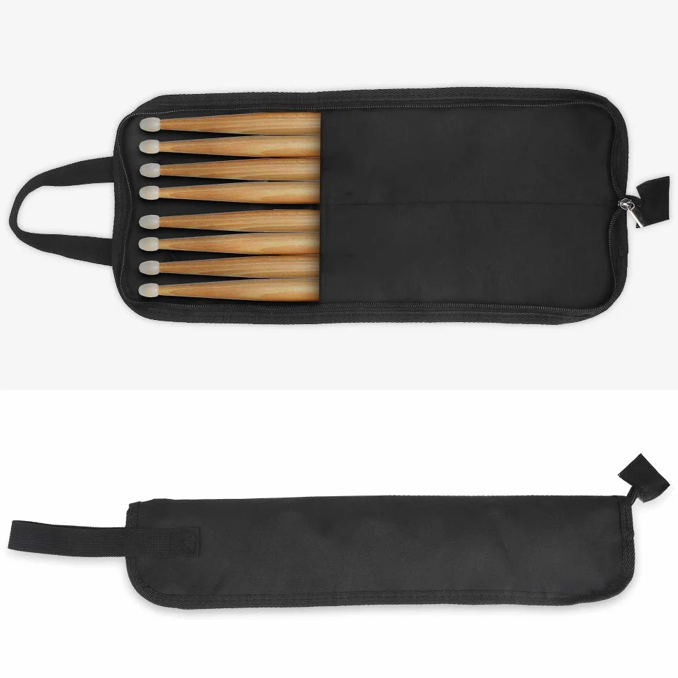 Torba na pałki perkusyjne, 600D Oxford Cloth Zipper Design Wodoodporny zamek błyskawiczny wysokiej jakości Lekki, trwały uchwyt na pałki perkusyjne, młotki do domu