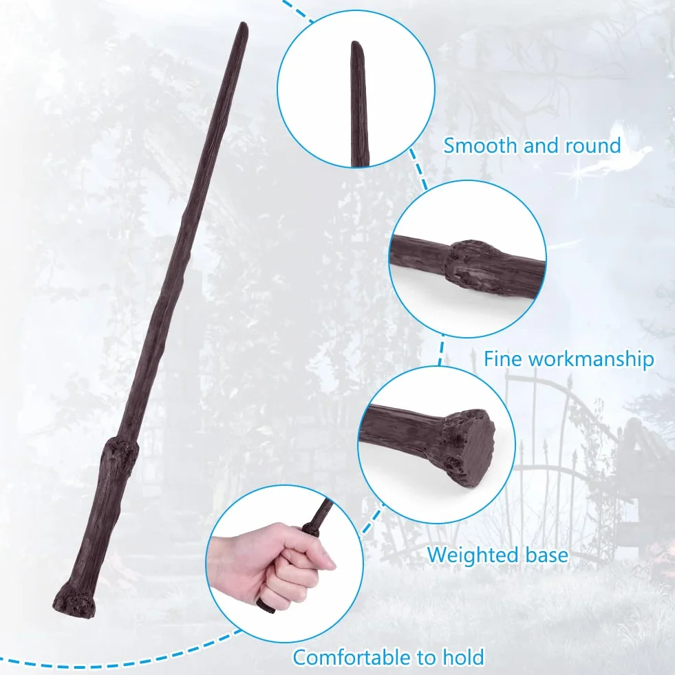 Aomig Magiczna różdżka, różdżka kolekcjonerska Patronus, 31 cm, dla czarownicy, magika, prezent dla dzieci