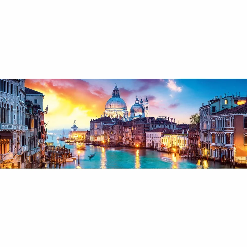 Trefl Canal Grande, Wenecja Puzzle Panoramiczne 1000 Elementów o Wysokiej Jakości Nadruku, od 12 lat
