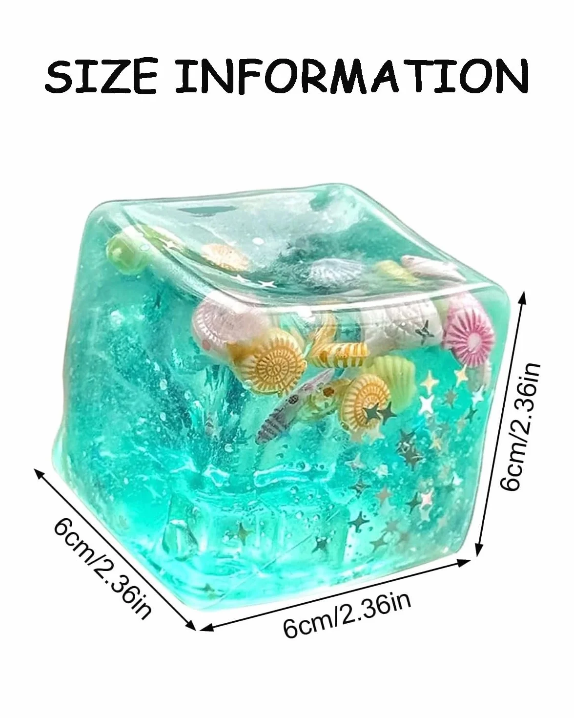 2026 Nowa Squishy Ice Cube, Rozciągliwa Miękka, Powolny Wzrost Squishy Stress Relief Zabawka Sensoryczna Piłka Antystresowa Z Motywem Oceanicznym, Party Favor Ciśnienie Dla Dorosłych(1PC)