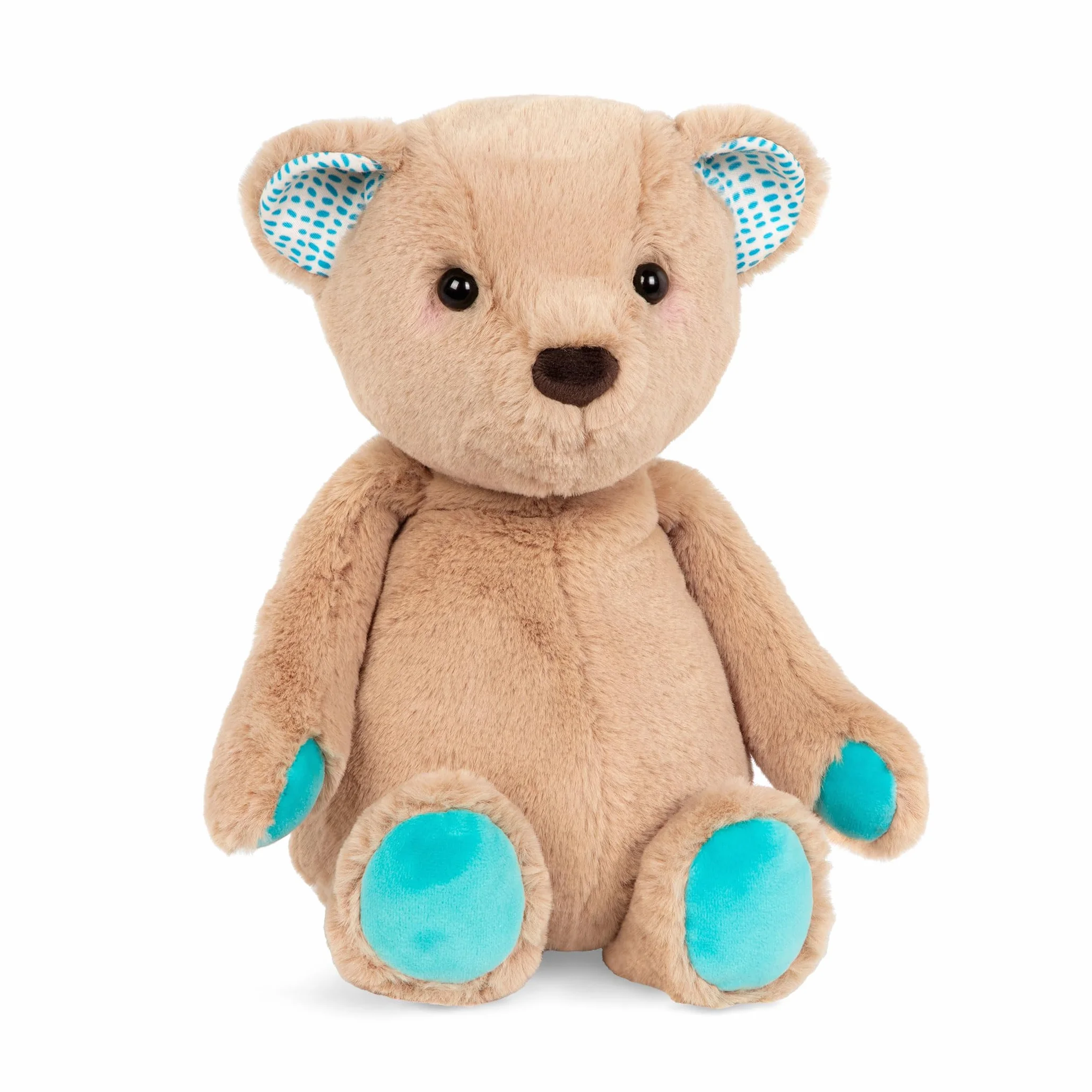 B. toys Pluszowy miś – super miękki ze słodkimi uszami – pluszowy miś w kolorze brązowym, turkusowym, zabawka dla niemowląt i dzieci, dla dziewczynek i chłopców od 0 miesięcy