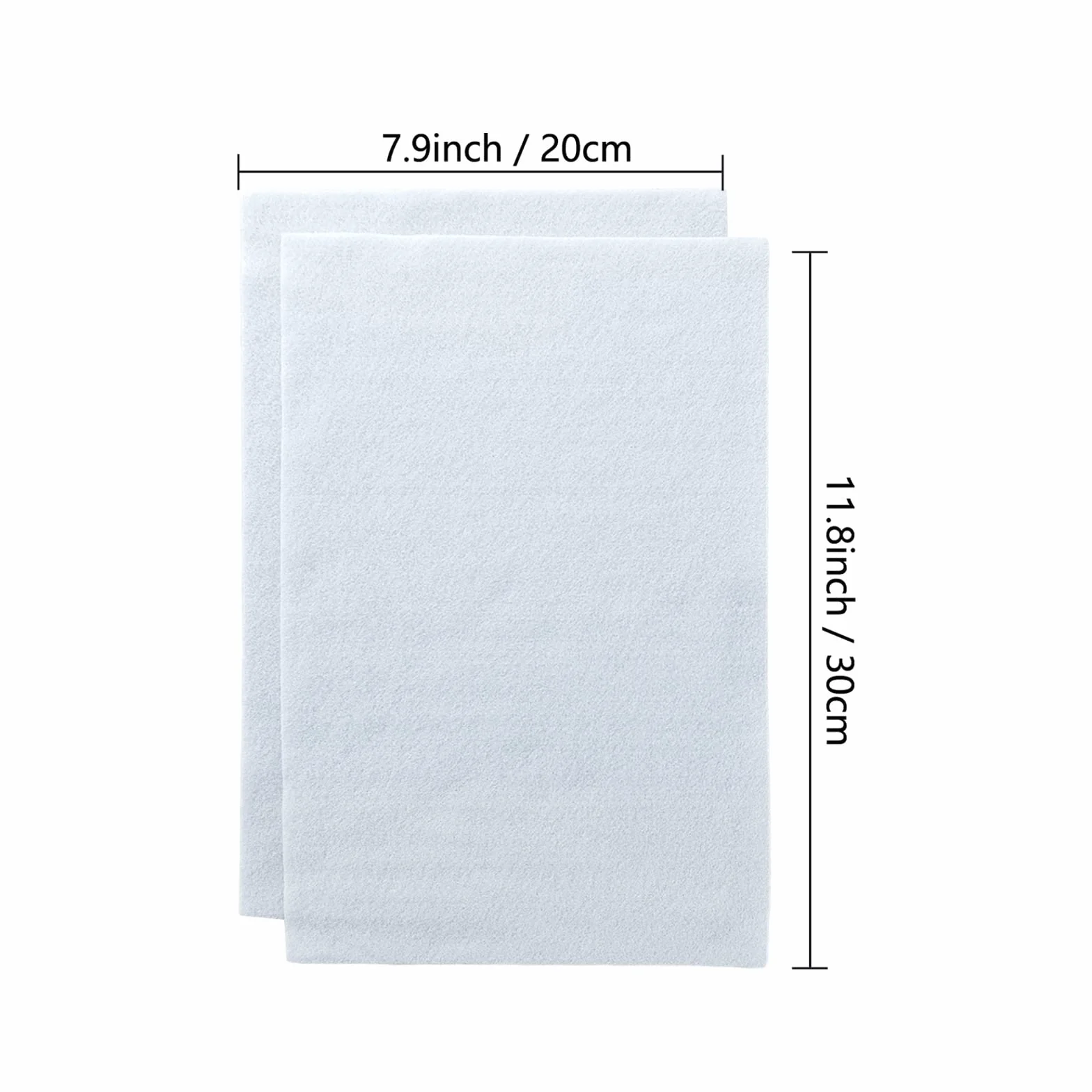 Jtnohx Filc kolorowy, miękkie filcowe arkusze, grubość 1,4 mm filcowe tkaniny, filc do rękodzieła dla majsterkowiczów krawiectwo 20 x 30 cm (Biały)