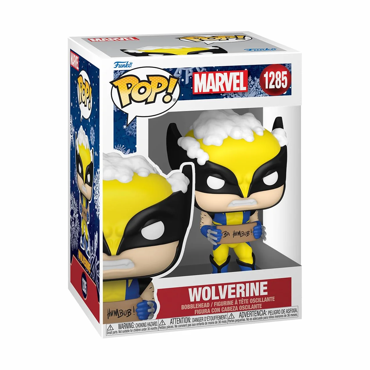 Funko POP! Marvel: Holiday - Wolverine ze znakiem - Marvel Comics - kolekcjonerska figurka winylowa - pomysł na prezent - oficjalny towar - zabawki dla dzieci i dorosłych - fani filmów