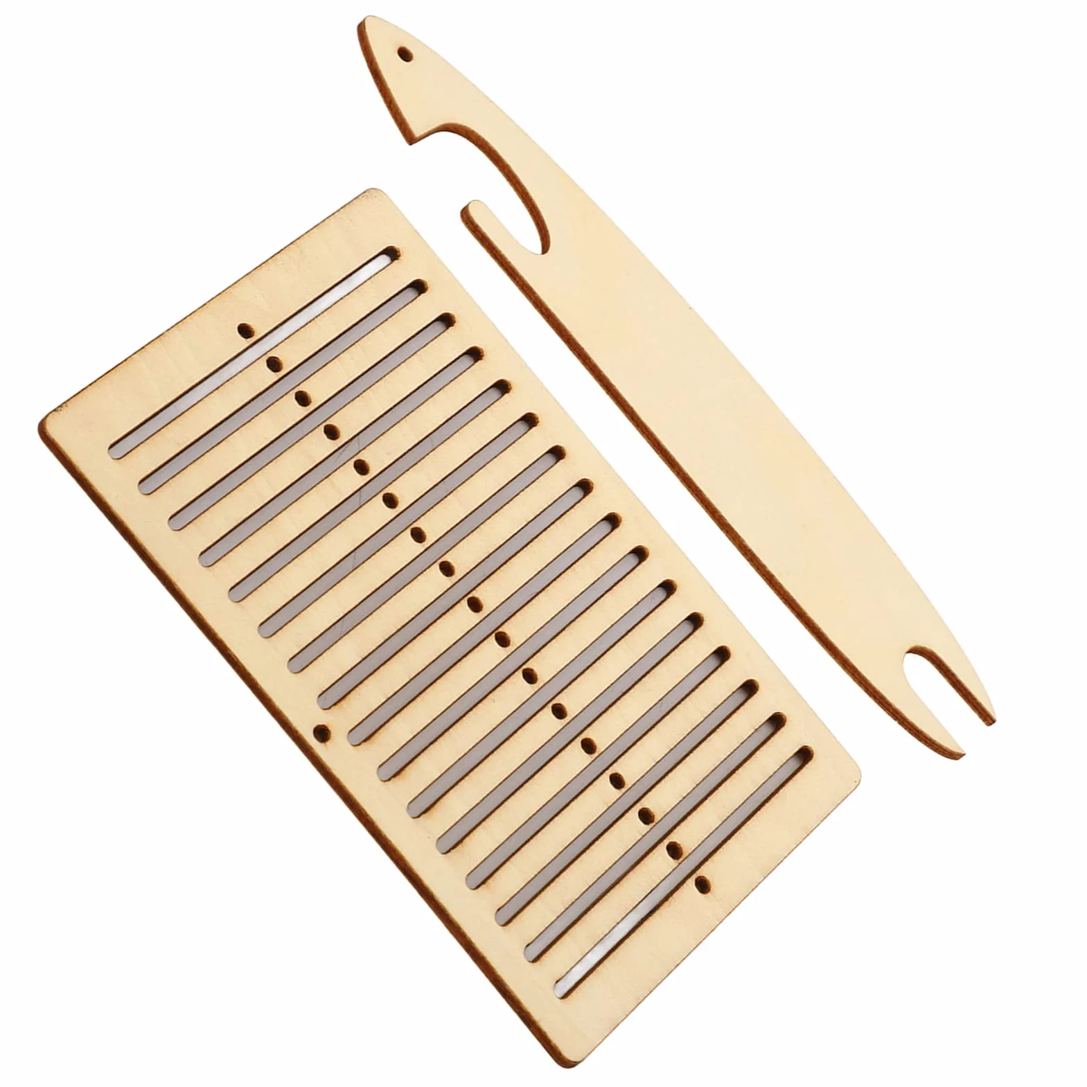 Vvikizy 2 szt. Zestaw krosna tkackiego wahad?owy looms for weaving drewniany pasek do tkactwa, narz?dzia tkackie z wahad?em rigid heddle loom Tkanie dla dzieci