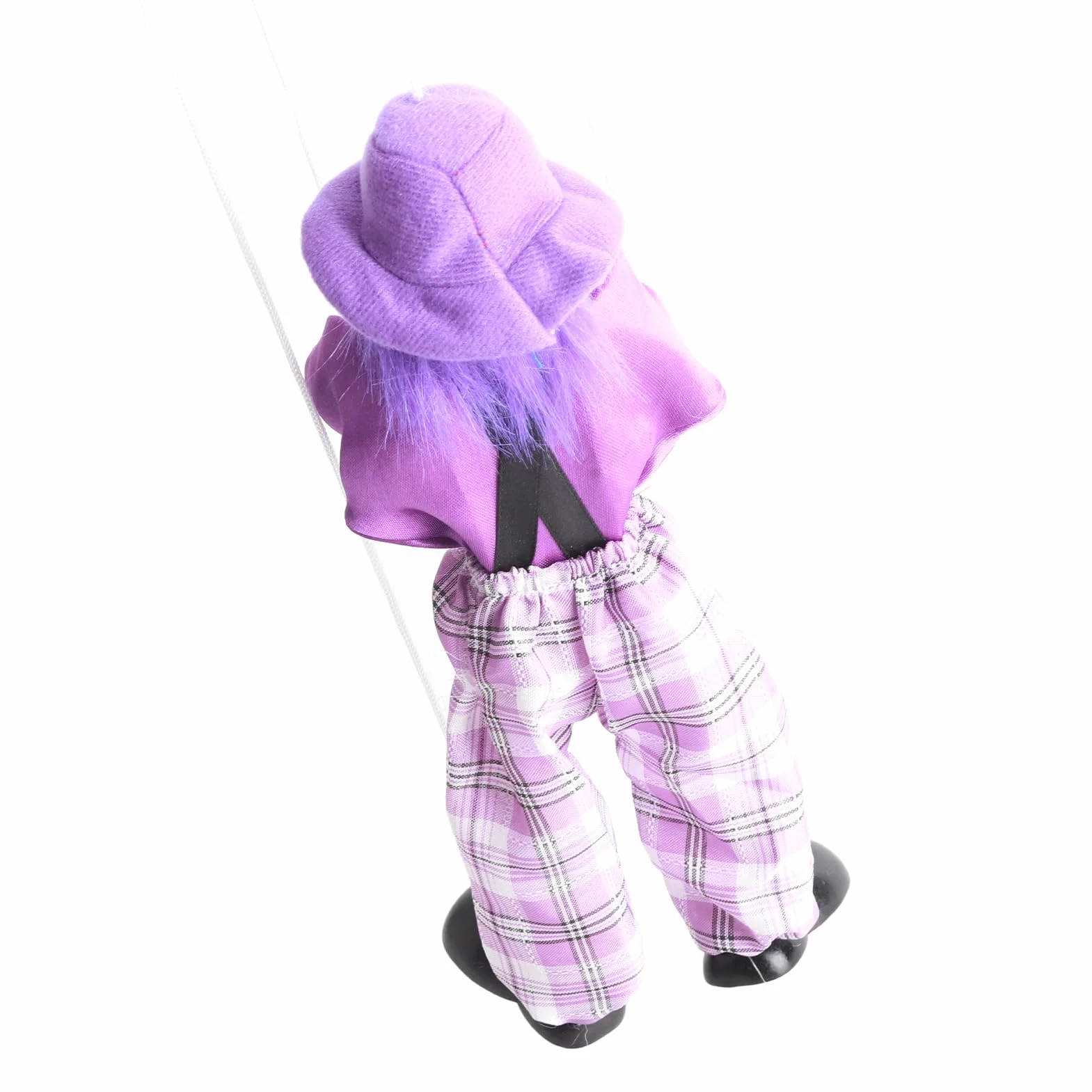 Drewniane Zabawki Rzemieślnicze Marionetki śmieszne Kolorowe Lalki ze Sznurkiem na Prezenty dla Dzieci, Zabawki Wczesnego Rozwoju (PURPLE)