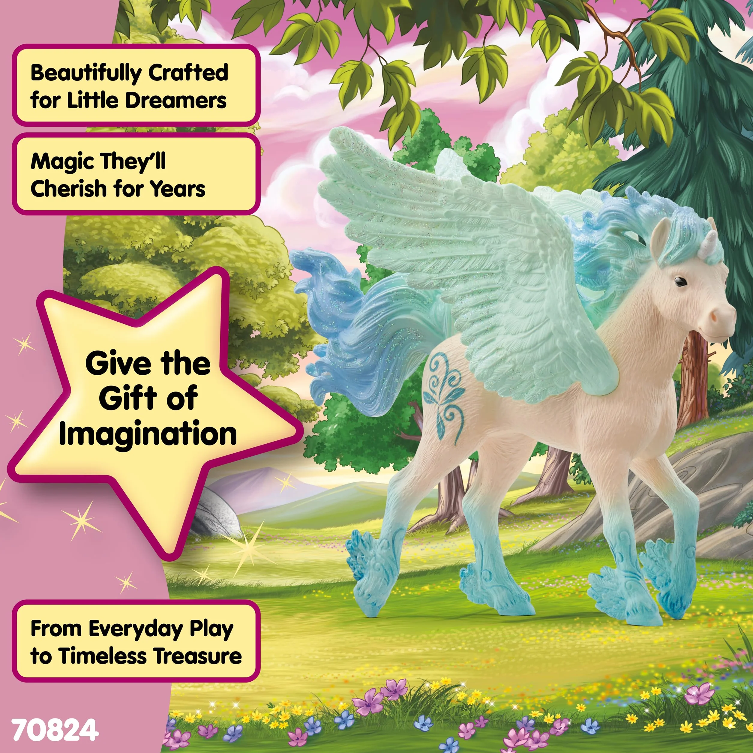 schleich 70824 Źrebię jednorożca wiatru, od 5 lat, BAYALA - figurka, 3 x 10 x 9 cm