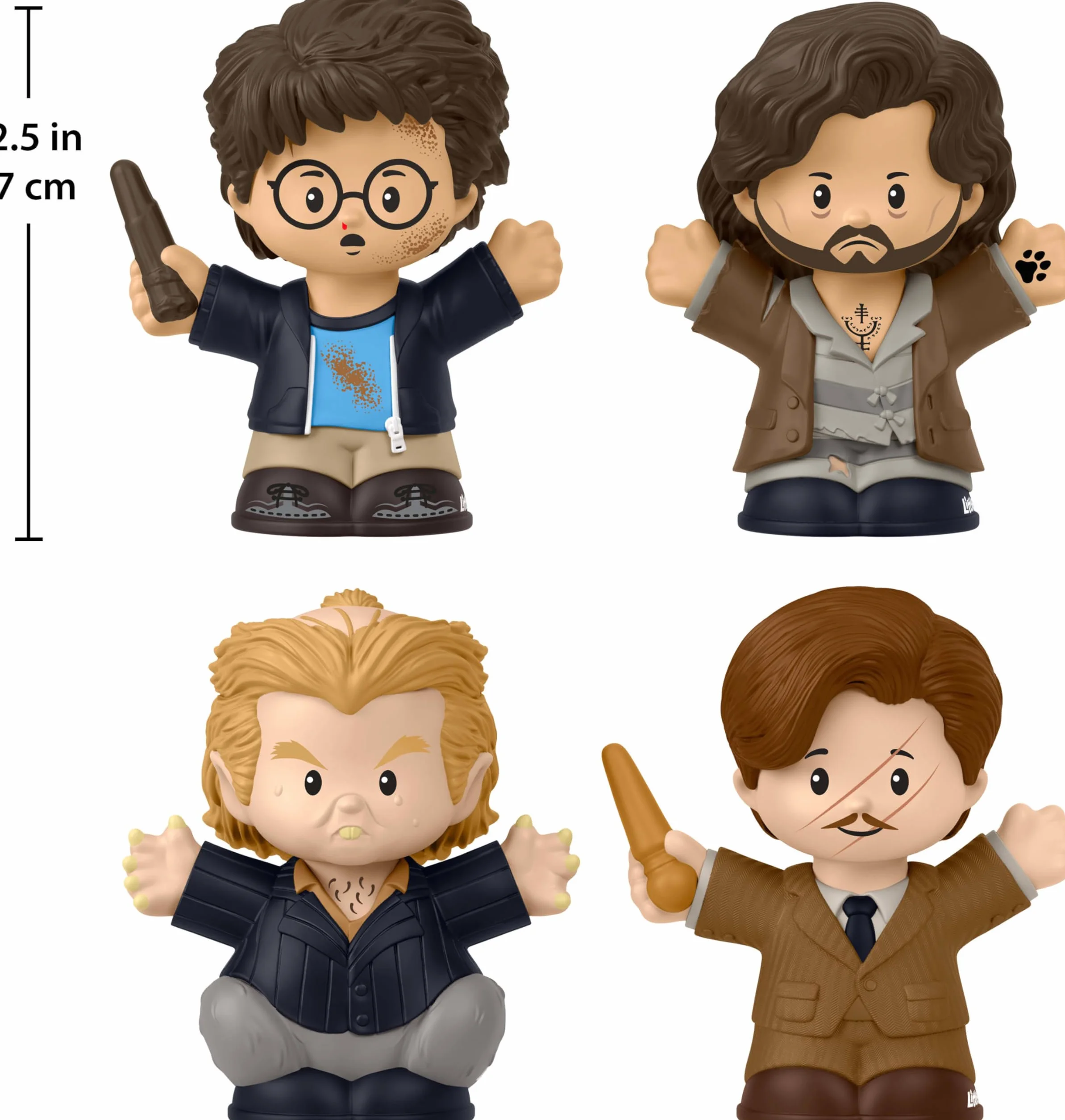 Little People Collector Harry Potter i Więzień Azkabanu 4-pak figurek Zestaw kolekcjonerski z filmu dla fanów i dorosłych, HVG47
