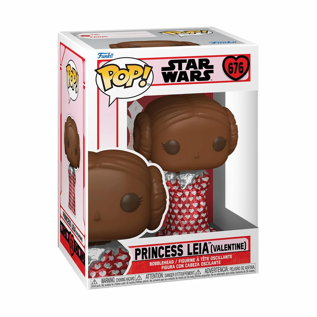 Funko POP! Star Wars: Leia Organa - (Val Choc) - kolekcjonerska figurka winylowa - pomysł na prezent - oficjalny towar, zabawki dla dzieci i dorosłych - fanów filmów, modelka dla kolekcjonerów i