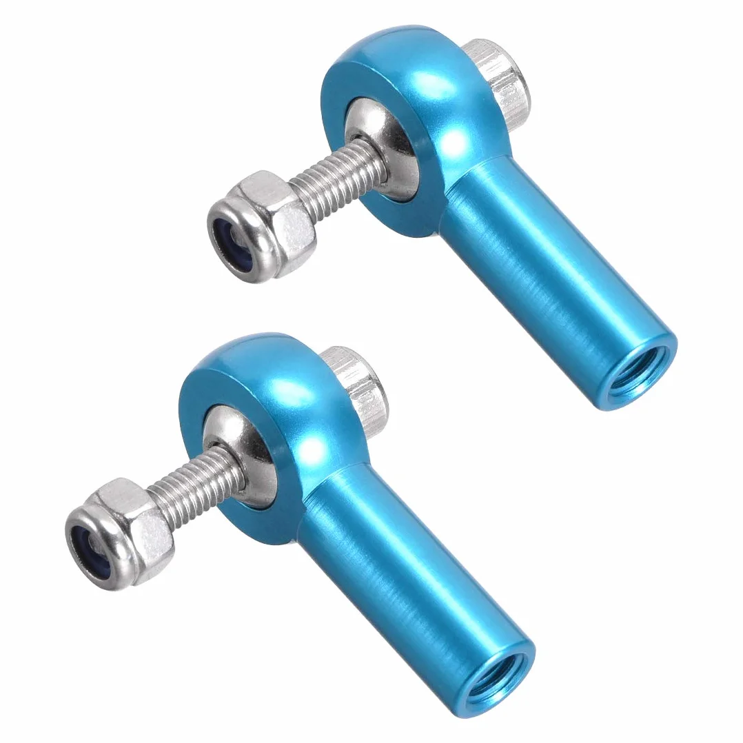 sourcing map 2 szt. M4/4 mm 26 mm drążek drążka kierowniczego przegub kulowy adapter niebieski do butów RC typu gąsienice