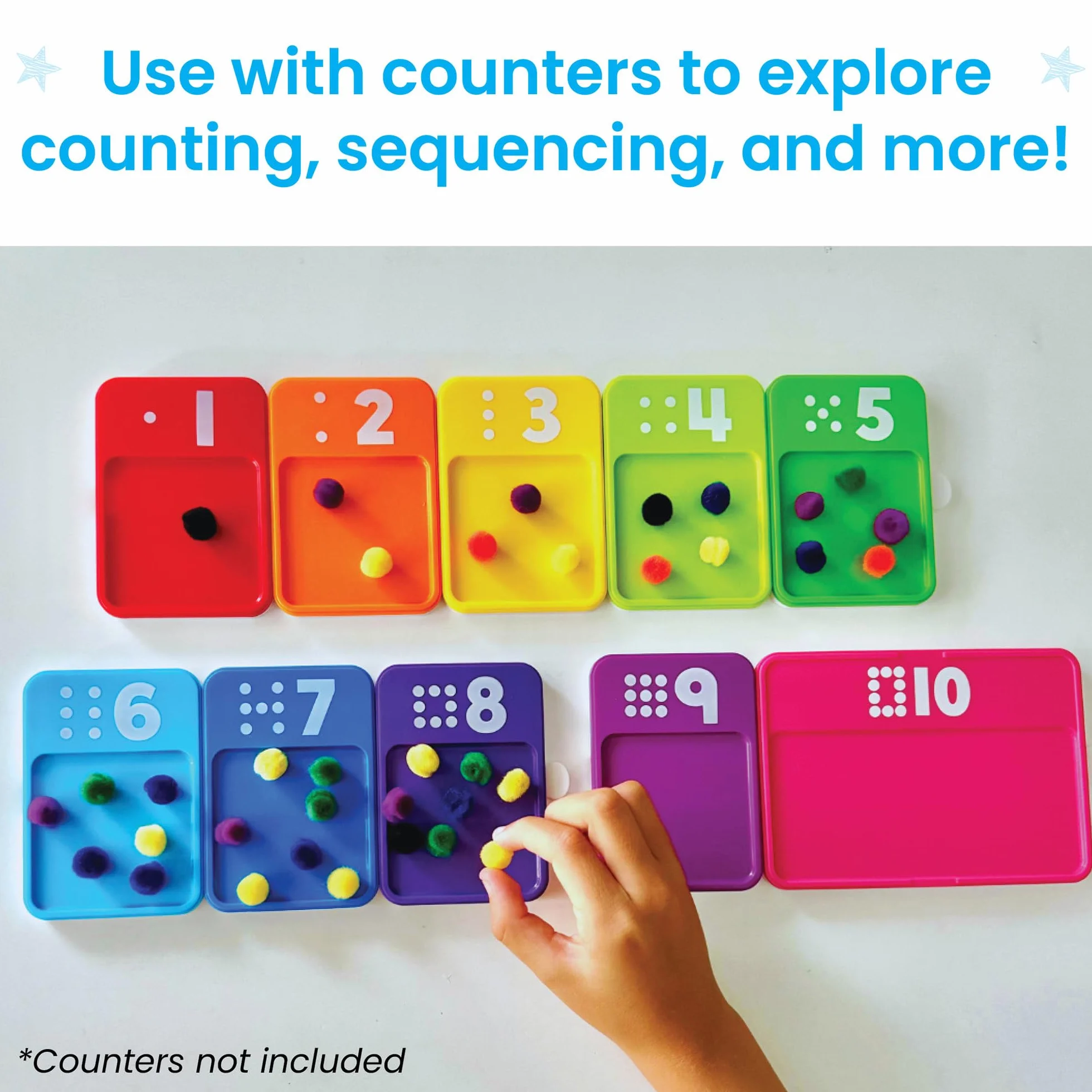 Learning Resources – Tabliczki sensoryczne z cyframi, Zabawki edukacyjne dla dzieci w wieku 3+, Tabliczki do nauki matematyki, dotykowa nauka liczb, Liczenie od 1 do 10, Szkolne zasoby edukacyjne