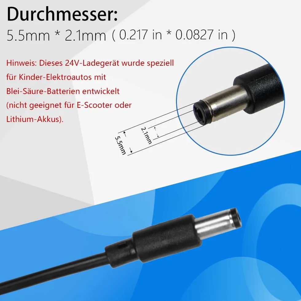 Elektryczna ładowarka 24 V dla dzieci, ładowarka 24 V, do samochodu, SUV-a, motocykla, ATV