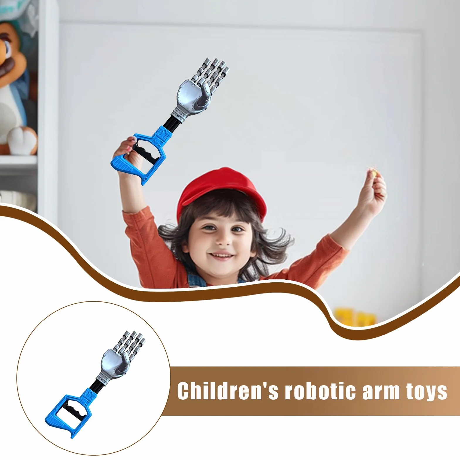 Robotic Arm Grabber Tool Interactive Toy - Educational | Robot Arm Hand Grabber with Robust Build & Vivid Finish Matte Texture for Fine Motor Toys Hand Eye Coordination Play Activity