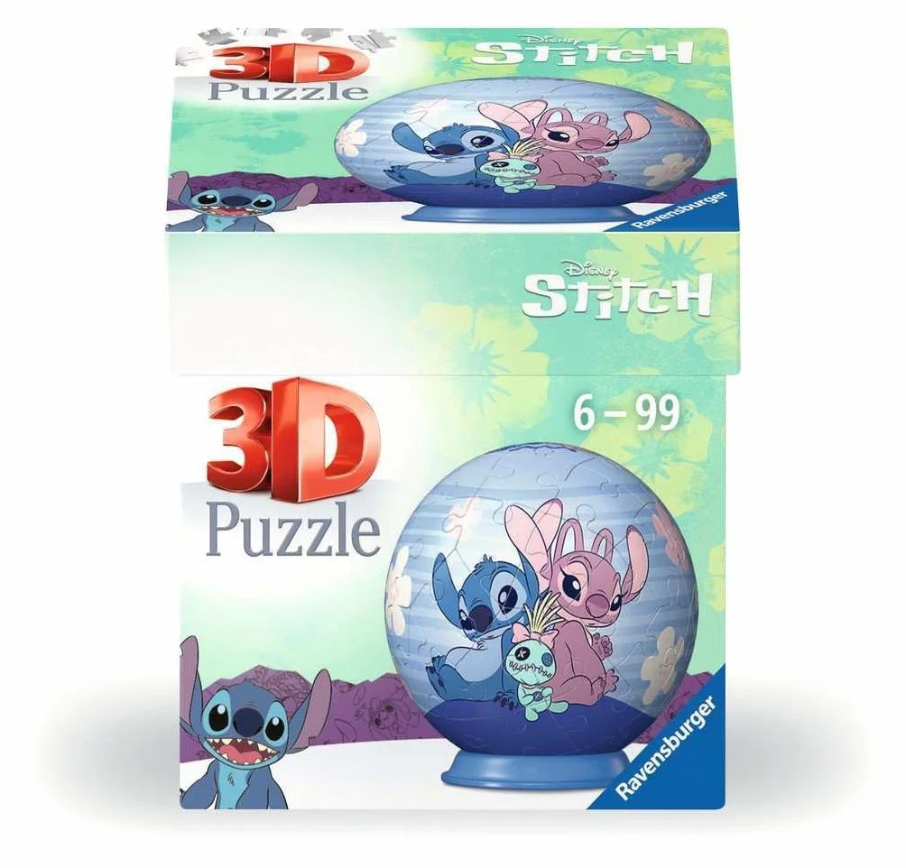 Ravensburger Puzzle 3D Kula: Stitch & Andzia