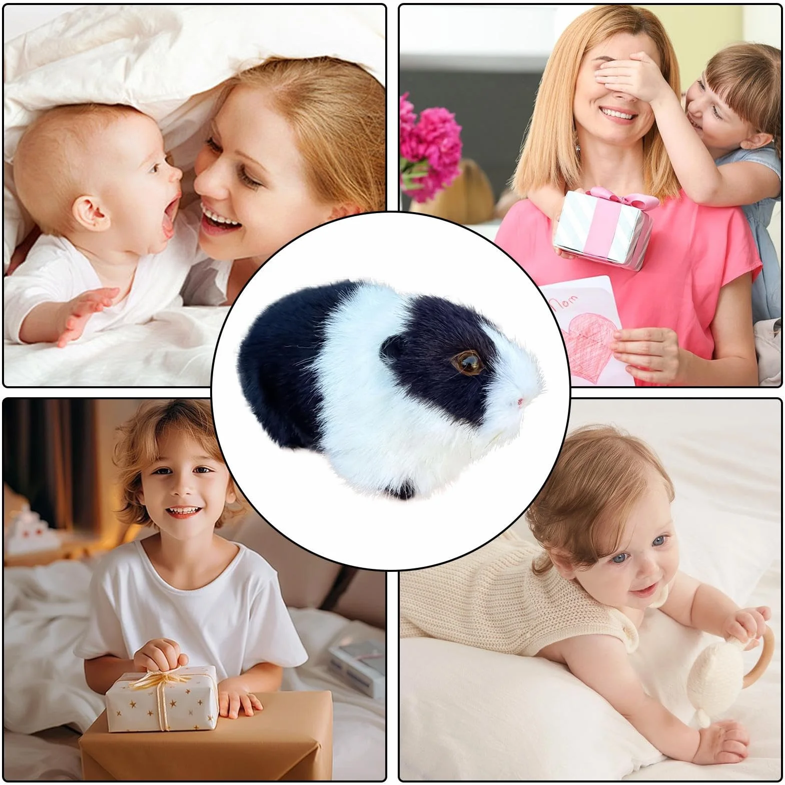 Huggable Cute Hamster, Soft Stuffed Animal, 4.72x2.36x2.76 Inches Cuddly Toy with ABS Frame, Artificial Hair Cute Animal, Hamster Stuffed with Adorable Design, Hugging Toy for Kids and Adults