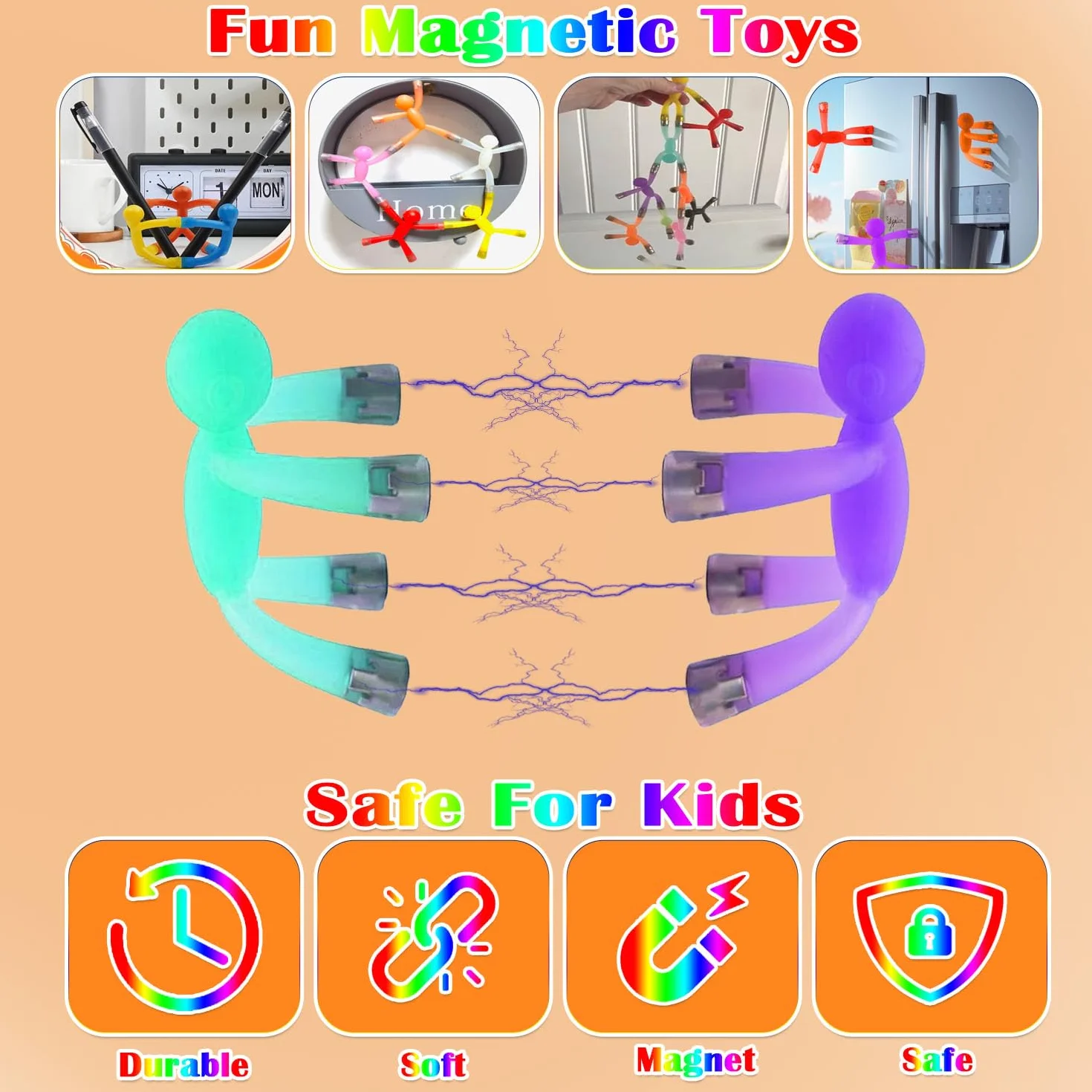 JRD&BS WINL Mini magnetyczne figurki zabawki dla dziecka, magnesy do zabawy, magnesy na lodówkę, podróżne, 10 sztuk