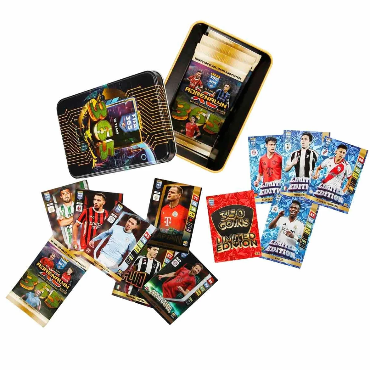 Adrenalyn FIFA 365 2024-2025 -Tin Box TC Adrenalyn Fifa 365 2024-2025, złoty, różne (Panini 004911tine)