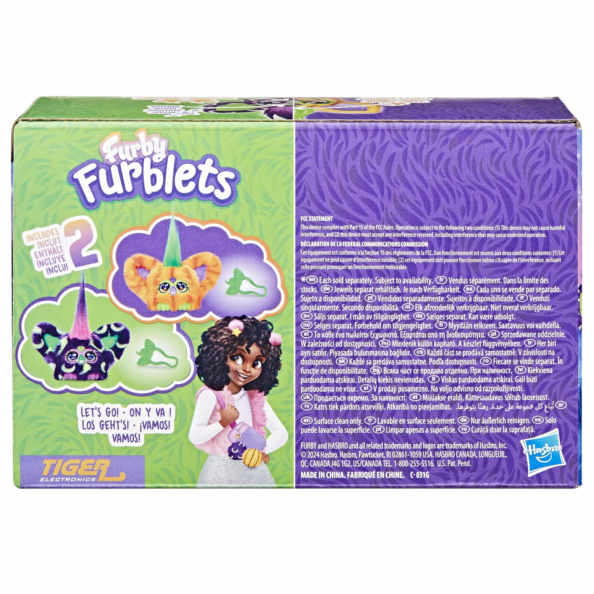 Furby Furblets Mini Friends Trick-Ee & Boo-Kin, elektroniczne pluszowe zabawki, wielokolorowe, prezenty na powrót do szkoły, dla dzieci od 6 lat (tylko Amazon)