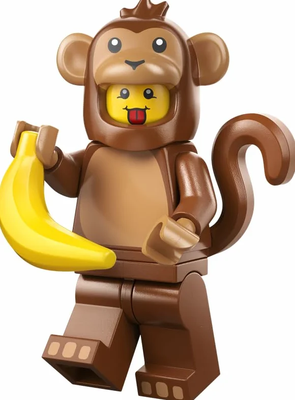 Lego kostium małpy - minifigurki z serii 28 zwierząt, pojedyncza minifigurka (Lego 71050)