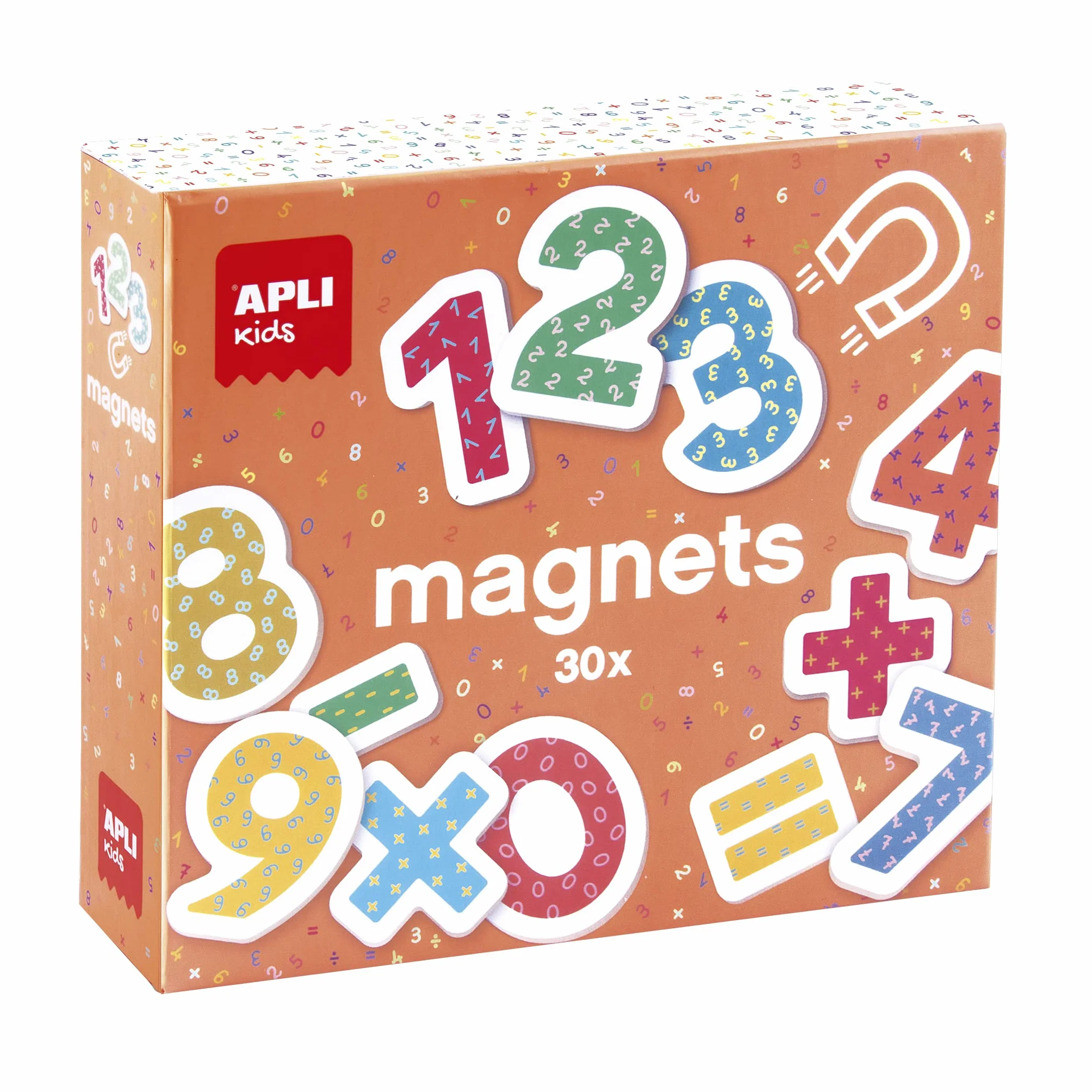 APLI Kids 18885 - Drewniany zestaw liczb magnetycznych - zalecane numery magnetyczne dla osób powyżej 3 lat