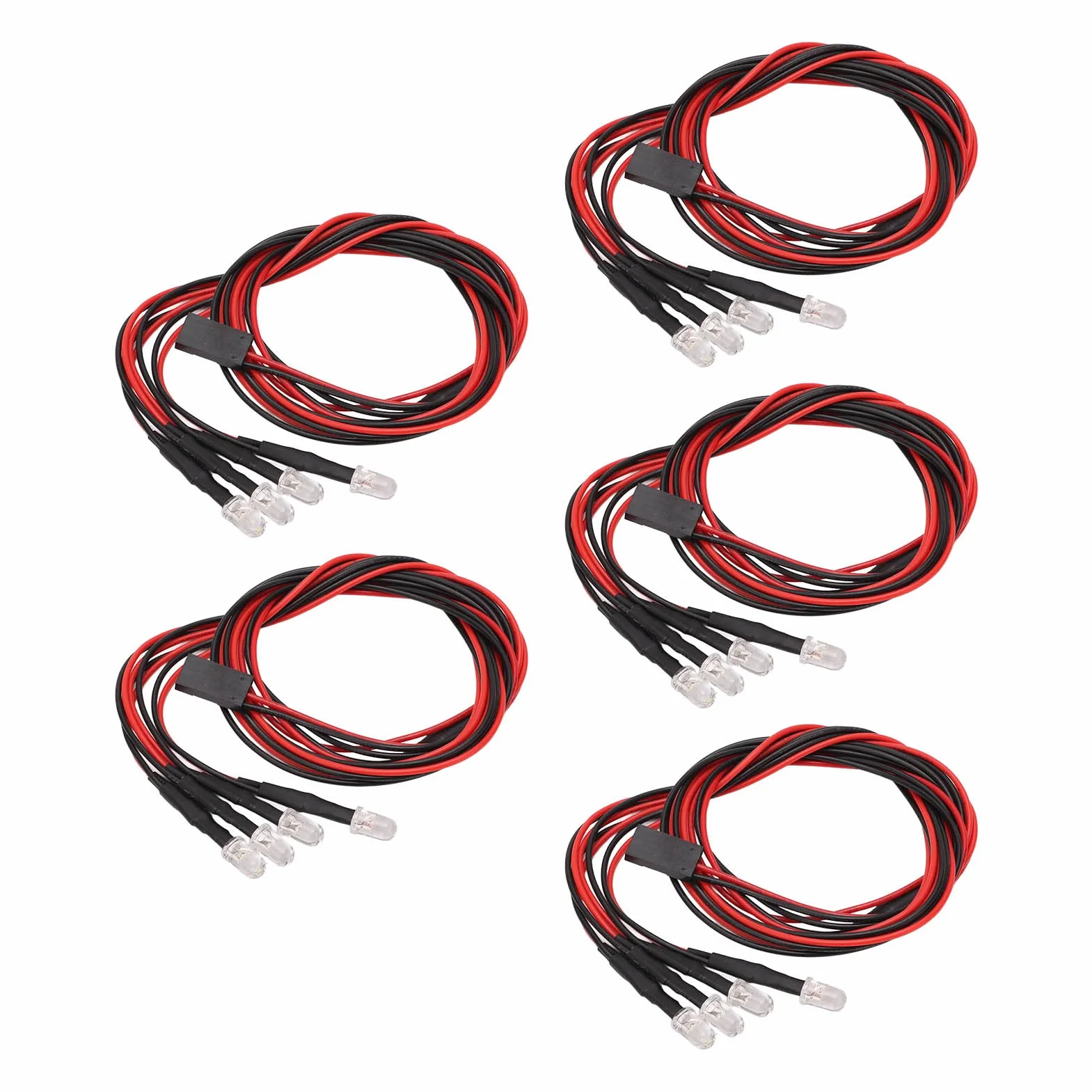 Silikon 4 LED RC High Brillo Red Automobile dla Zmodyfikowanych Reflektorów 4 Gry 20 Diod LED