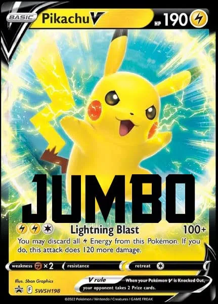 Pokemon Pikachu V SWSH198 - Karta Wielkiego Rozmiaru - Promocja Black Star