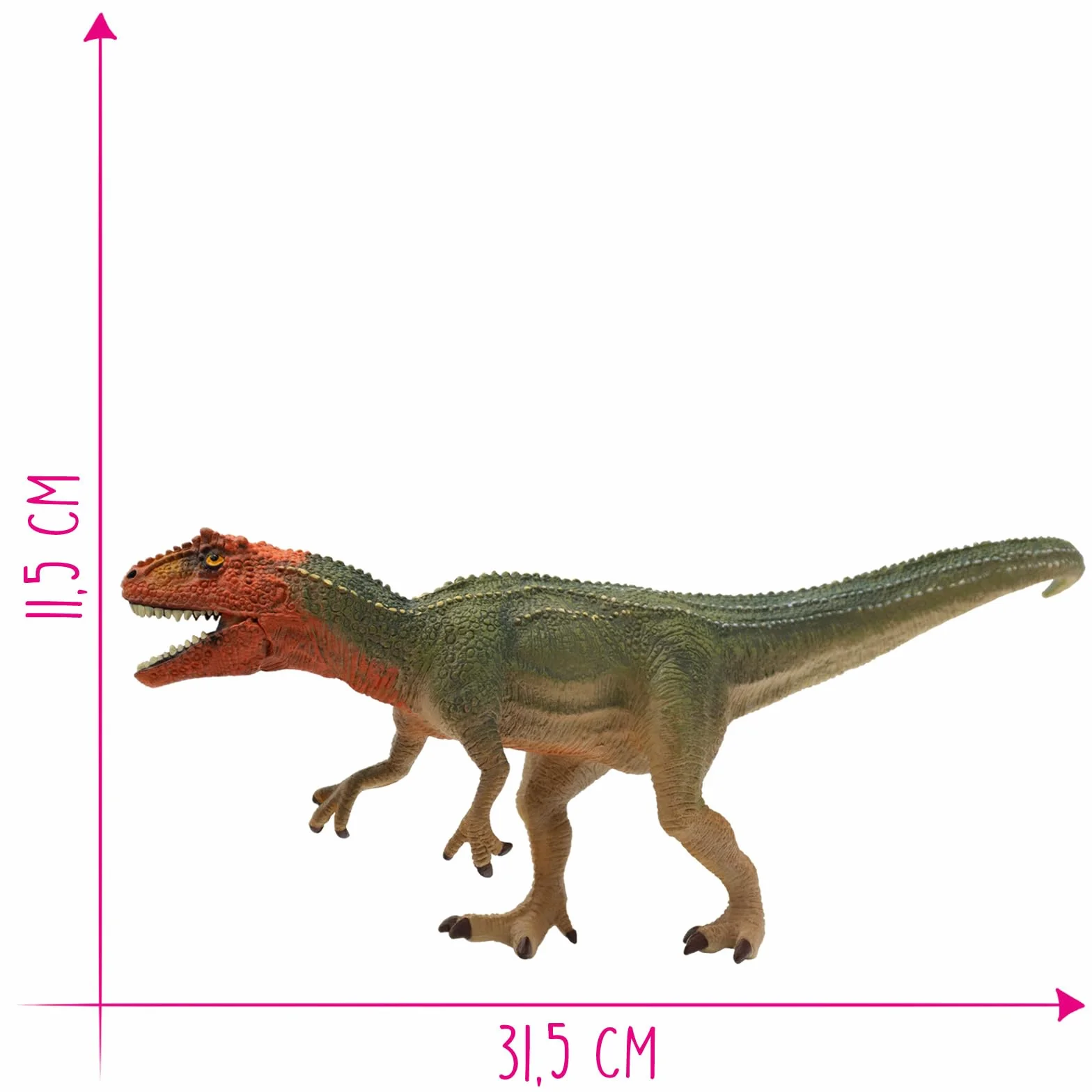 Bullyland 61472 - Figurka giganotozaura, dinozaur o wielkości ok. 31,5 cm, wierna szczegółowo, bez PCW, idealna jako mały prezent dla dzieci od 3 lat