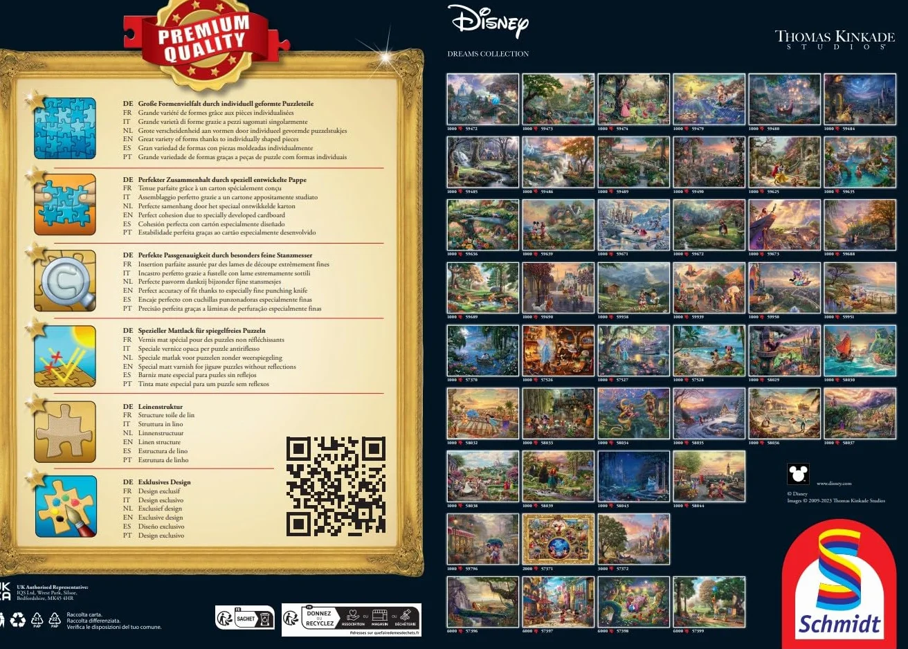 Schmidt Spiele 58029 Thomas Kinkade, Disney, Maleficent, 1000 piece puzzle